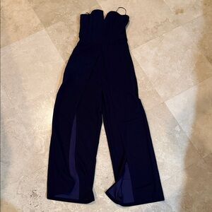 SHEIN Midnight Blue Strapless Jumpsuit
